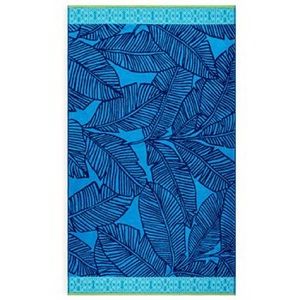 Sky Cotton Tropical Leaf Beach Towel